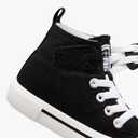 Kids High Tops Sneakers Toddler Canvas Walking Shoes with Hook and Loop for Boys and Girls