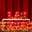 Las Vegas 6.3" Light up Letters Sign Party Decorations Battery Powered Marquee Lighted Sign LED Alphabet Letter Lights for Night Party Tabletop Decor Supplies