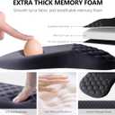 Mouse Pad Wrist Support, Laokiiy 2 in1 Keyboard Wrist Rest+ Ergonomic Mouse Pad, Non-Slip Wrist Rest for Computer Keyboard, Made Easy Typing & Relieve Wrist Pain Black