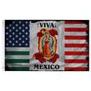 United States and Mexico 3x5 Ft,Viva Mexico Mexican US American Flag Poster Banner Sign for Indoor Outdoor Decoration