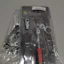 8PCS Flexible Ratchet Wrenches, Flex Head Flare Nut Wrench Set 8 to 19mm Ratchet Wrench Tools with Interchangeable Heads for Maintenance Mechanic Repair