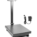 QWORK Foldable 600LB Weight Computing Postal Scale, Floor Platform Digital Scale, Accurate Warehouse Large Shipping Mailing LB/KG Calculator