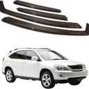 in-Channel Car Window Rain Guard Compatible with Lexus RX330 RX350 (2003-2008) 4pcs, Taiwan Made Precise & Transparent Car Wind Deflectors No Water Leakage Visors