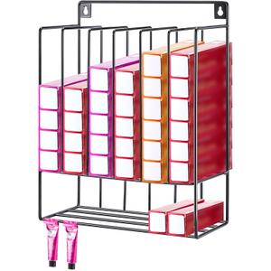 Hair Color Organizer for Salon Metal Hair Color Tube Storage Rack Wall Mounted Organizer for Salon Beauty Home Dye Tube Display Tool, Black