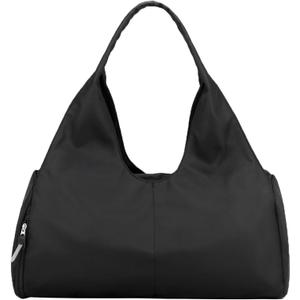 Forestfish Yoga Gym Bag For Women With Shoes Compartment & Wet Dry Storage Pockets Lightweight Duffel Bag, Black