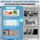 W10830162 Refrigerator Door Seal, 1-Pack W10830162 French Refrigerator Door Gasket Compatible with Whirlpool etc, Fit Model WRF535SMBW00, KBFS20EVMS13, Replaces 12723206AP W10179332, 39.7 x 16.9"