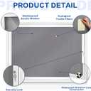 SWANCROWN Enclosed Bulletin Board Grey Felt Displays Boards Weather Resistant Wall Mounted Notice Case,37x28inches