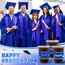 Funnymoom 100 Pcs 16oz 2026 Graduation Cups Disposable Graduation Plastic Cups Class of 2026 Celebration Grad Party Favors(Blue, Black)