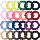 Small Funtopia Velvet Scrunchies, 24 Pcs Colorful Hair Ties for Thick and Thin Hair, Soft Mini Elastic Ponytail Holders and Rubber Bands Hair Accessories for Women and Girls