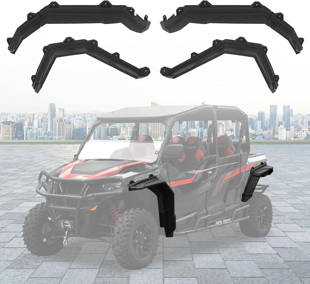 UTV XL Fender Flares for Polaris General 1000/4 1000 16-23, Front & Rear Mud Flaps Guards Kit Compatible for Polaris General 1000/4 1000 2016-2023 Accessories, Replace #2884220