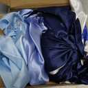 5 Pcs Blue Hair Bows for Women, Silky Satin Large Hair Clips for Girls, Long Tail Hair Ribbon Accessories