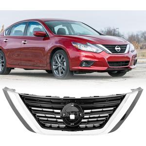 Front Bumper Grille For Nissan Altima 2016 2017 2018 | Chrome With Black Insert Grill NI1200283 623109HS1A.