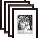 Yaetm 16x20 Picture Frame Matted to 11x14 Set of 4, 1.4" Wide Molding & Dark Brown Poster Frames 16 x 20 for Wall Gallery, Home and Office, Wall Mount (4 Pack, Brown)