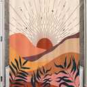 Camper Shower Curtain, Travel Trailer Camping Stall RV Shower Curtain Boho Bathroom Accessories for Camper Size Cutains 47X64inch