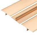 4pcs Aluminum T Molding Floor Transition Strip, 48 1/2inch Door/Tile/Carpet to Tile Transition Strip, Doorway Edge Trim for Wood Vinyl Laminate Floors, 48 1/2inch x 1.3inch Gold