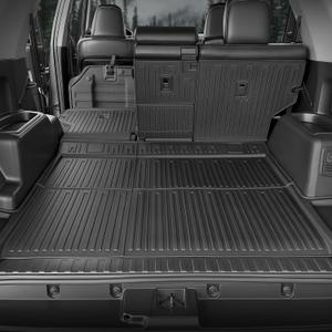 Cargo Mat for 2013-2024 Toyota 4Runner 5 Seats, All Weather TPE Cargo Liner Trunk Mat with Backrest Mat for Toyota 4Runner Accessories (Not fit Sliding Cargo Tray)