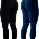 AUROLA Workout Leggings for Women Seamless Scrunch Tights Tummy Control Gym Fitness Girl Sport Active Yoga Pants S