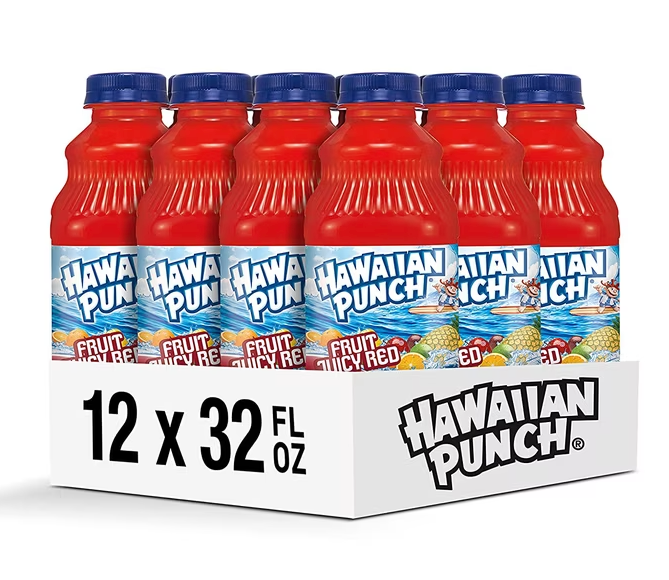 Hawaiian Punch Fruit Juicy Red 12- 32 oz Bottles, Best By Sep. 10/2026