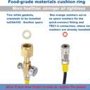 Co2 Tank Cylinder Direct Adapter (Gauge and Bleed Valve), CGA320 to TR21-4 Soda Machine Adapter with 60in High-Pressure Hose, Compatible for Soda Maker, Adapte to fizze/one touch/jet