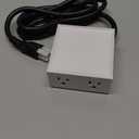 Bostitch Office Konnect Power Hub, Two Outlets Charging Station for Desktop, Shallow Tray Top, White