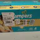 Pampers Swaddlers Diapers, Size 4 (15-34 lbs), 120 Count, Absorbent, Keeps Baby Dry and Comfortable, Skin Safe Disposable Baby Diaper 