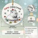 Capybara Ornament 2025  Funny Animal Lovers, Cute Ceramic Ornament for Women, Men & Friends, Unique Capybara Decor for Tree Decoration or Gift Exchange