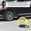 ORIENTOOLS Automatic Remote Control Parking Lock, Folding Parking Barrier Batteries Not Included, 98ft Private Car Parking Latch Space Lock Parking Blocker for Home, Business, Office & Commercial Use