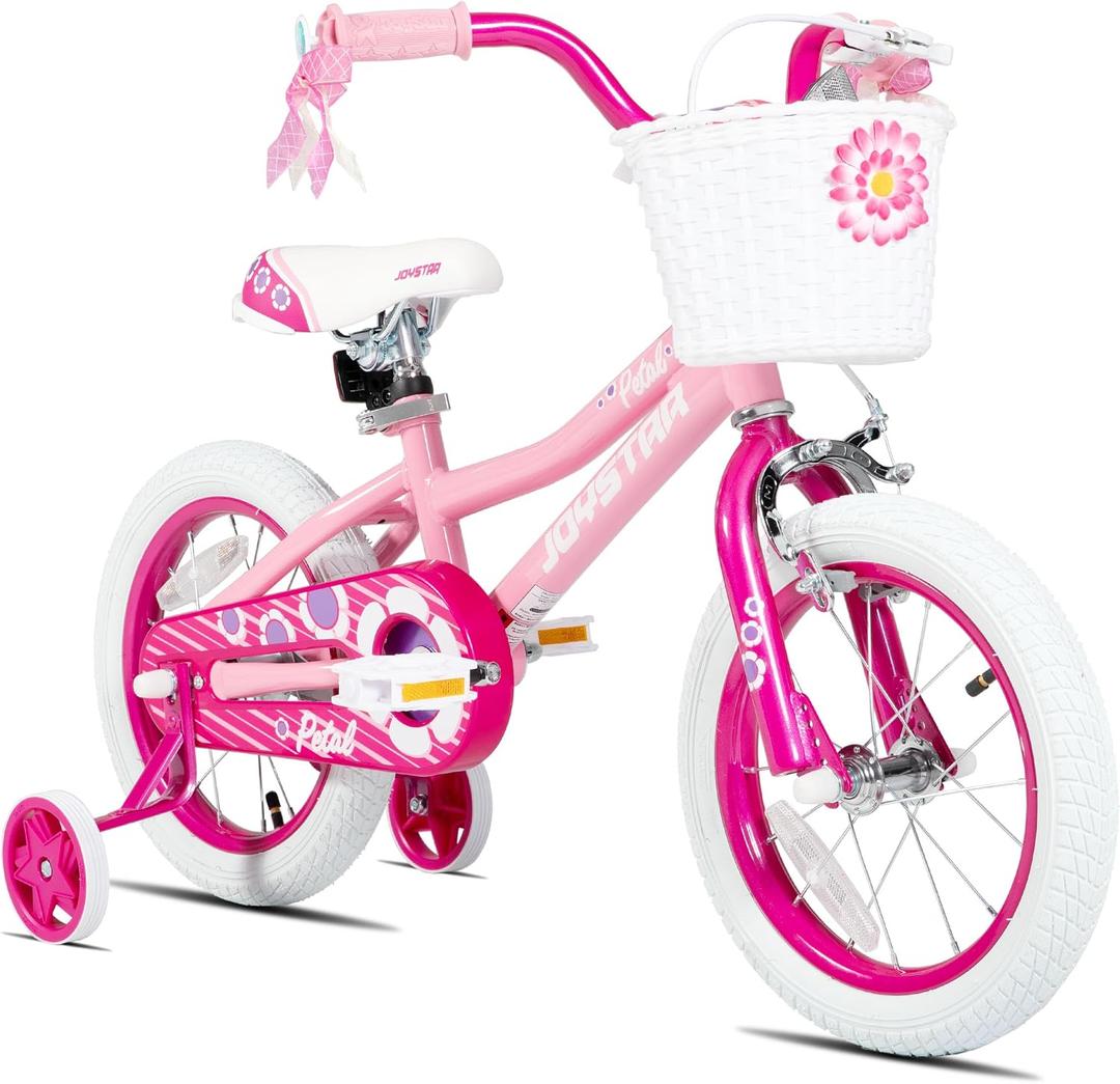 JOYSTAR Girls Bike for Toddlers and Kids Age 3-10 Years, 12 14 16 20 Inch Kids Bike with Training Wheels and Handbrakes, 20 Inch Bike with Kickstand, Multiple Colors