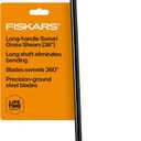 Fiskars Grass Shears, Long Handle, 36" Handle Lawn Shears for Trimming Grass while Standing, Lawn Cutter with 360-Degree Swivel Blade