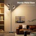 LED Tree Floor Lamp, 2500LM Super Bright Standing Lamp with Remote & Touch Control, 4 Color Temperatures, 3 Rotatable Lights, Modern Dimmable Floor Lamps for Living Room Bedroom Office