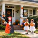 Tuhangcc Halloween Goose Outfits Set,Fantastic Pumpkin Goose Costume,Adjustable headscarf and cloak for 23" Goose Outdoor Patio Yard Lawn Decoration and Halloween party