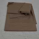 OWENIE Taupe Sheer Curtains 84 inches Long for Bedroom Living Room 2 Panels Set, Rod Pocket Solid Taupe Curtain, Soft Touch Elegant Voile Curtains & Drapes for Nursery, 42"x84", 2 Pcs