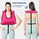 Inflatable Snorkel Vest Adults, Portable Snorkel Jacket, Buoyancy Vest for Snorkeling, Swimming, Kayaking, Boating, Safety Load Up to 220 Ibs