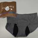 INNERSY Women's Hipster Period Underwear Postpartum Teens Menstrual Panties 3-Pack (Medium, Light Flow (Dark Vintage))
