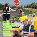 EBOOT 10 Pack Safety Vests with Reflective Strips, High Visibility Vest for Construction, Volunteers, Event Staff, Running