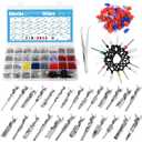 Connector Pins Kit 567Pcs 26 Types - 1/1.5/1.8/2.2/2.8/3.5mm Automotive Terminal Pin 22-12 Gauge Car Electrical Male & Female Wire Pins, Wire Seals, Repinning Kit