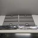 Hisencn Grill Parts for Home Depot Nexgrill 4 Burner 720-0830H, 5 Burner 720-0888N, 720-0888 Gas Grill Models, Porcelain Steel Heat Plate Flame Tamer, Cast Iron Grill Grates, 13 x 17