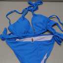 Women Halter Bikini Set - Two Piece Triangle Swimsuit Tie Bathing Suit 2025 Cute Swimwear, Size M