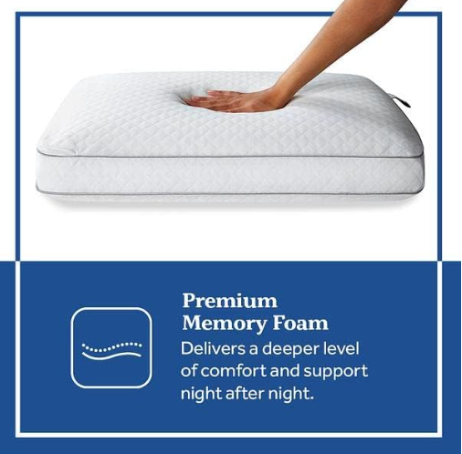 DI Sealy Essentials Memory Foam Bed Pillow