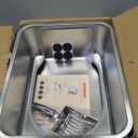 Stainless Steel Litter Box with Metal Lid and Scoop - Enclosed Metal Litter Box for Large Cats, Rust-Resistant, Odor-Control, Easy to Clean, Durable & Long-Lasting with Round Edge (L) (L:17.7"x13.8"x11.8")