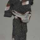 Fommy Newborn Baby Boy Clothes Plaid Letter Print Long Sleeve Hoodies + Long Pants 2PCS Fall Winter Outfits Set (Gray 3)