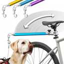 Hands-Free Bicycle Dog Leash for Medium & Large Dogs - 180 Rotating/Fixed Attachment, Shock-Absorbing Spring & Quick-Release Connector, Durable Cycling Leash for Safe, Smooth Rides with Pets (DBL-B)