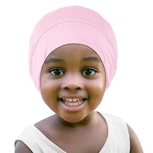 Fittia Baby Satin Bonnets for Sleeping: Adjustable for Toddler 6-18 Months, Silky Smooth for Frizzy Curly Hair, Breathable Pink