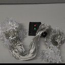 30.5FT Solar Christmas Icicle Lights for Outside, 8 Modes Snowflake & Star Eaves Christmas Decorations, Waterproof Outdoor Solar String Lights Decor for Gazebo, Patio (White)