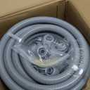 Liquid-Tight Conduit and Connector Kit 1/2inch 25ft, Flexible Non Metallic Liquid Tight Electrical Conduit w/UL Certification, Electrical Conduit Kit with 5 Straight, 5 Angle Fittings