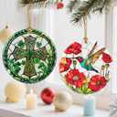 2 x Religious Christmas Tree Decorations, Christmas Ornaments, Keepsake Ornaments, Holiday Decor, Cross Gifts, Christian Gift, Religious Gift, Holiday or Xmas Gifts