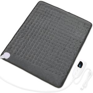 Heating Pad,Electric Heating Pads for Back,Hot Heated Pad for Abdomen,Shoulder,Knee,Multiple Temp and Auto Shut Off(Charcoal Gray, 20''×24'')