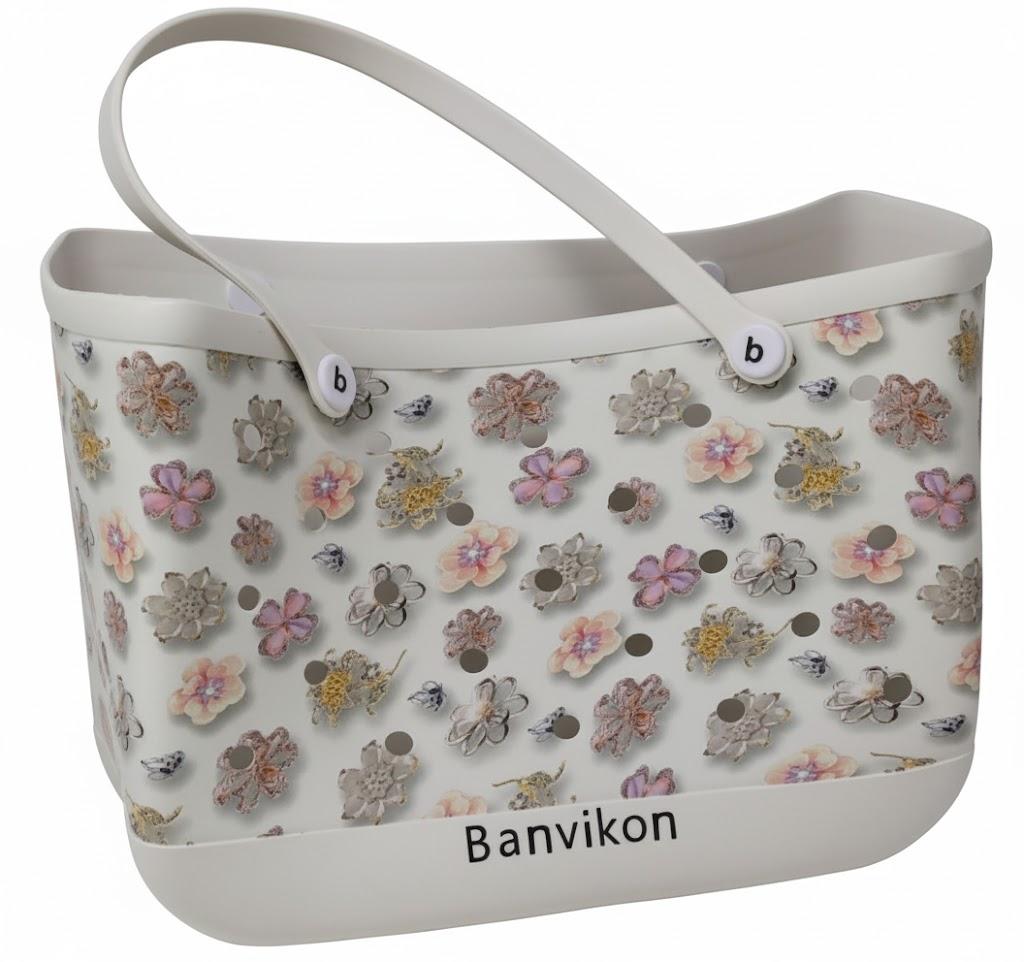 Banvikon Bag Tag Charm Flower Butterfly Monogram Personalized Beach Bag Bogg Tag Pop In Bit 13*18