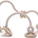 High Chair Toys with Suction Cups for Infant Toddlers Silicone Suction Cup Montessori Educational Teething Toy for Babies Ages 0-6 M+ Baby Teething Toys for 6 to 12 Months(Beige)