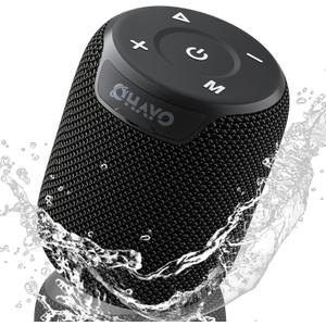 OHAYO Portable Bluetooth Speaker,IPX7 Waterproof Speakers, 15W Loud Stereo Sound, Wireless V5.3, AUX&TF-Card in, TWS, Built-in Mic, Black